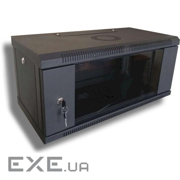 Шафа настінна Hypernet 6U 19" 600x350 (WMNC-35-6U-FLAT-BLACK)
