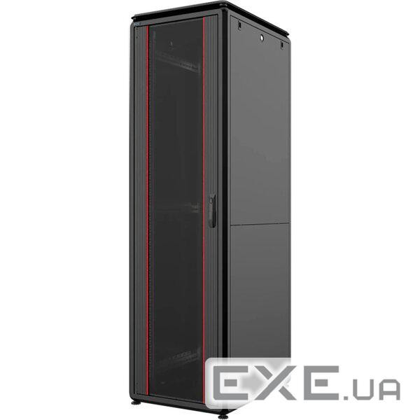 Шафа MIRSAN 19, 36U, GTV, скляні двері, 800x1000 мм, максимально 2000 кг, чорна (MR.GTV36U81DE.01) (MR.GTV36U81DE.01)