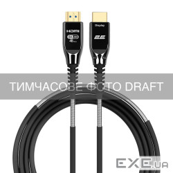 Кабель 2E HDMI (M/M) 10м, 2.1, 8K/60Hz 48Gbps, Optical, чорний (2EW-1146-10M)