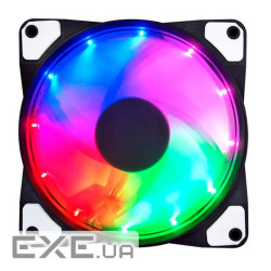 Кулер корпусний 12025 DC sleeve fan 4pin - 120*120*25мм, 12V, 1100об/хв , 15LED, R (SRHX-RGB-4)