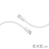Кабель Promate USB Type-C - USB Type-C (M/M), 3A, 60W, 2 м, White (ecoline-cc200.white)