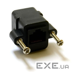 Зєднувач RJ45 UTP5e F/F,адаптер монтажний 8P8C Gold,чорний (84.00.7015-1) (84.00.7015-1)