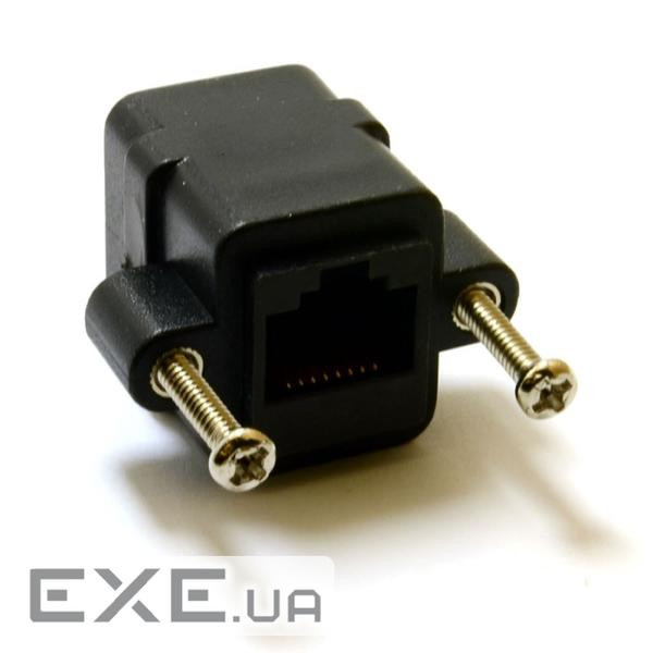 Зєднувач RJ45 UTP5e F/F,адаптер монтажний 8P8C Gold,чорний (84.00.7015-1) (84.00.7015-1)