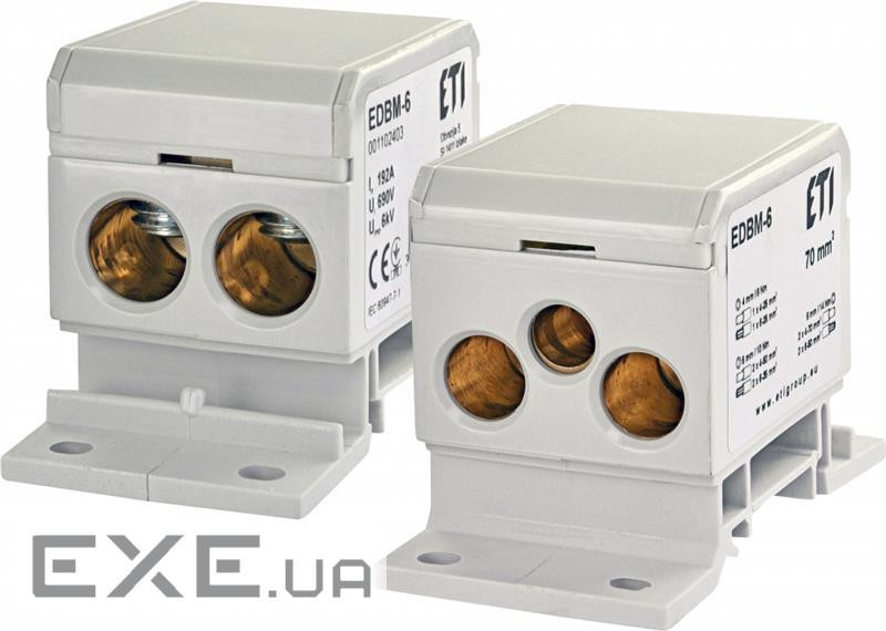 Блок розподільчий ETI EDBM-6 (192А, 1x4-70, 2x4-50, 1x4-25) (1102403)