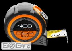 Рулетка Neo Tools сталева стрічка 5 м x 25 мм, магніт (67-185)