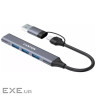 CANYON hub DS-02 4in1 USB-A/C Grey (CNS-TDS02G)