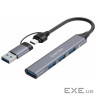 CANYON hub DS-02 4in1 USB-A/C Grey (CNS-TDS02G)
