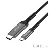 Кабель мультимедійний USB-C to HDMI M 2.0m 4K60Hz black ColorWay (CW-CBCHD077-BK)