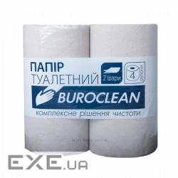 Папір туалетний Buroclean сіра 4 рулони (4823078928672)