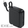 УМБ Acefast 10000mAh 20W PD,QC3.0 USB-C In/Out with build Type-C cable, M15 Black (6974316283973)