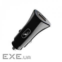 Автомобільний зарядний пристрій SkyDolphin SZ16T PD+QC3.0 (2USB, 3.1A) Black (SDAZP-000089) + кабе