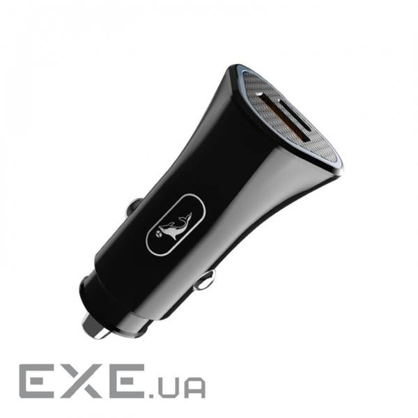 Автомобільний зарядний пристрій SkyDolphin SZ16T PD+QC3.0 (2USB, 3.1A) Black (SDAZP-000089) + кабе