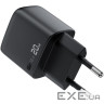 Зарядний пристрій 1xUSB-C 20W Gan A113 Fast Charger with digital display black Acefa (6974316284413)
