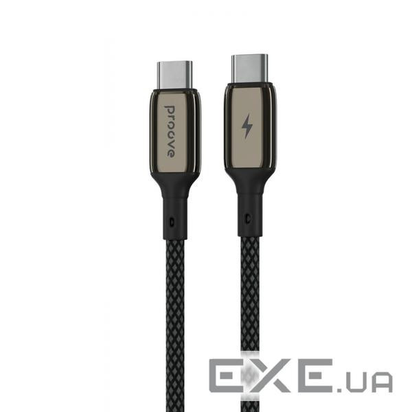 Кабель Proove Dense Metal Type-C to Type-C 60w (1m) black (CCDM60002201)