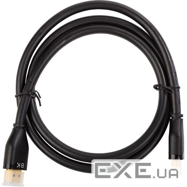 Відео кабель Cabletime HDMI (M) - HDMI (M), 2.1V, 8K Ultra HD, 1м (CA914579) (CA914579)