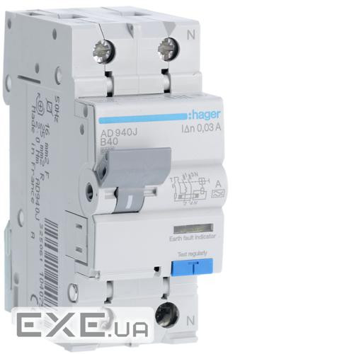 Диференційний автоматичний вимикач 1P+N 6kA B-40A 30mA A (ADA940D)