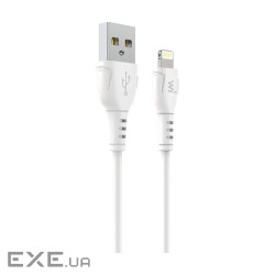 Дата кабель USB 2.0 AM to Lightning 1.0m PVC white Wibrand (WI.DC/BO1W-UL)