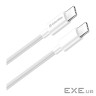 Дата кабель USB-C to USB-C 2.0m 5A 100W zinc alloy braided white ColorWay (CW-CBPDCC099-WT)