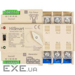 Автоматичний вимикач HiSmart W2R-3P 220V 100A (HS082499)
