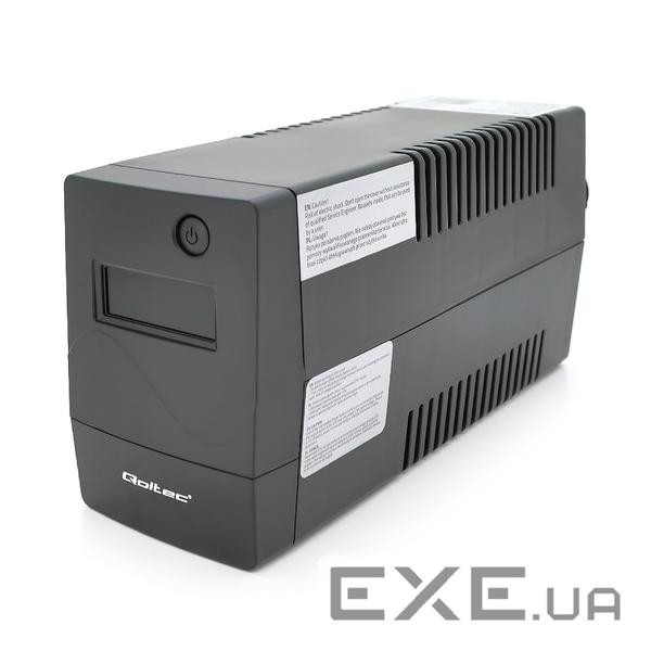 ДБЖ Qoltec QLT600 (360W) Proxima-L, LED, AVR, 2st, 2xSCHUKO socket, 1x12V7Ah, plasti (QLT600L-53978)