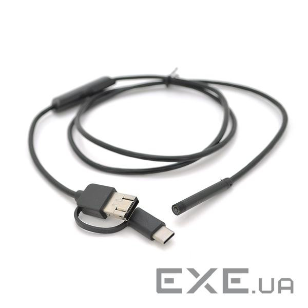 3 in 1 TYPE-C / MicroUSB / PC HD эндоскоп, м&apos,який дріт, 1м (YT-En-2SW 1м) )