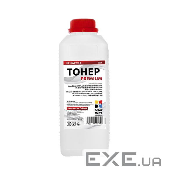 Тонер HP LJ P1102/P1606/Canon 725/728 (0.5kg) Premium ColorWay (TH-1102P-0.5B)