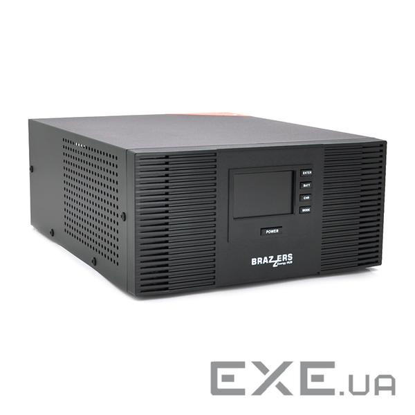 Інвертор BRAZZERS BRSW-LFP-1500-24 (1200Вт), під зовнішній АКБ 24V(LiFePo4/GEL/AGM), струм заряду 10