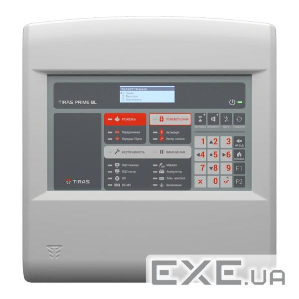 Прилад приймально-контрольний пожежний Тирас Tiras PRIME 8L