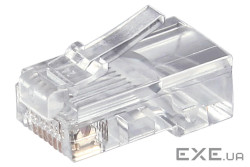 Роз"єм RJ45 UTP5e-конектор,8P8C обжимний Gold,прозорий (84.00.7206-1) (84.00.7206-1)
