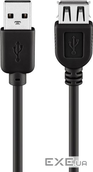 Кабель пристроїв-подовжувач USB2.0 A M/F 0.3m,AWG24+28 2xShielded Cu,чорний (78.01.3241-1) (78.01.3241-1)
