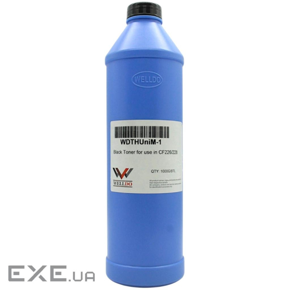 Тонер HP LJ Pro M402/M501/506/4250/Canon 052/052H universal, 1kg, +лійка Welldo (WDTHUniM-1)