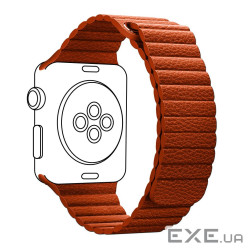 Ремінець ArmorStandart Leather Loop для Apple Watch 42/44/45/49mm Orange (ARM57837)