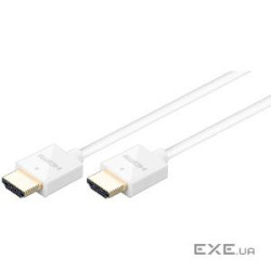 Кабель монітора-сигнальний Goobay HDMI M/M 1.5m, HS+HEC+ARC D=4.0mm 4K@30Hz Slim (75.05.5105-50)