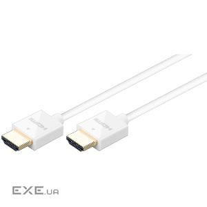 Кабель монітора-сигнальний Goobay HDMI M/M 1.5m, HS+HEC+ARC D=4.0mm 4K@30Hz Slim (75.05.5105-50)