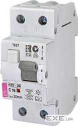Диференційній автоматичний вимикач ETI KZS-2M C 16 / 0,03 тип A (10kA) (2173224)