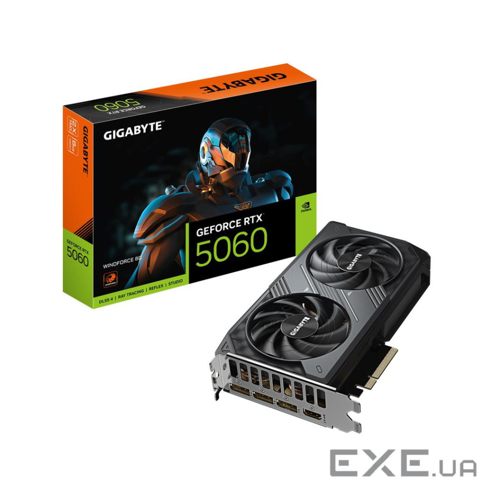 Відеокарта GIGABYTE GeForce RTX 5060 WindForce 8G (GV-N5060WF2-8GD)