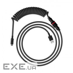 Кабель HyperX USB-A - USB-C спіральний, 1.37м Grey/Black (6J679AA) Grey/Black (6J679AA)