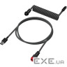 Кабель HyperX USB-A - USB-C спіральний, 1.37м Grey/Black (6J679AA) Grey/Black (6J679AA)