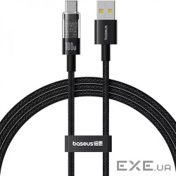 Кабель Baseus Gem USB - USB Type-C (M/M), 2.4A, 1 м Black (6932172658748)