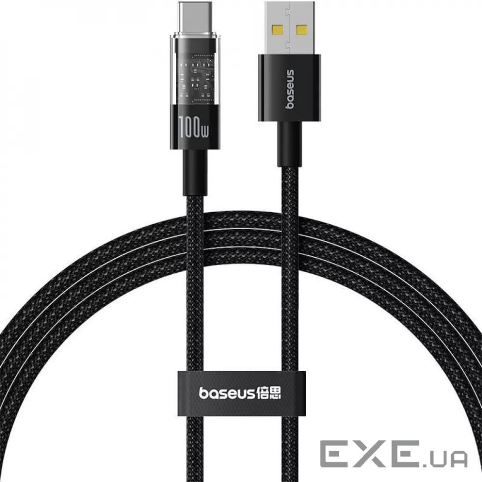 Кабель Baseus Gem USB - USB Type-C (M/M), 2.4A, 1 м Black (6932172658748)