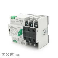 Автомат введення резерву (АВР) триполюсний HDQ3-125E / 3P, 400V / 125A на DIN-рейку для генераторів