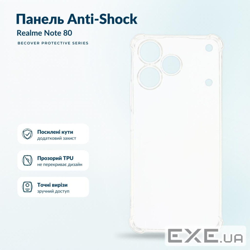 Чохол до мобільного телефона BeCover Anti-Shock Realme Note 80 Clear (716088)
