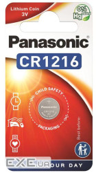 Батарейка Panasonic CR 1216 * 1 LITHIUM (CR-1216EL/1B)