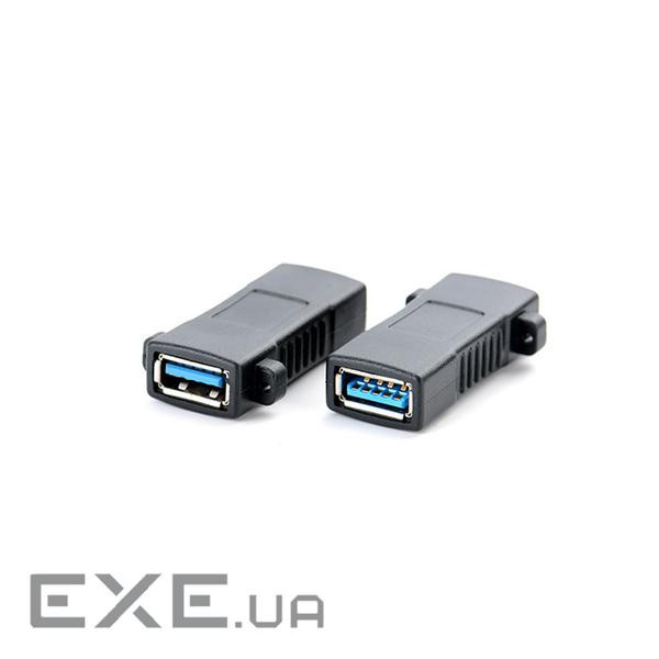 Перехідник Lucom USB3.0 A F/F, SuperSpeed прямий з кріпленням (62.09.8324-1)