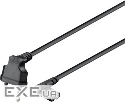 Кабель живлення пристроїв IEC(EuroPlug)-(C7)Euro8 M/M 2.0m,90ёвниз/90ёвбік 2x0.75mm,чор (84.00.7140) (84.00.7140)