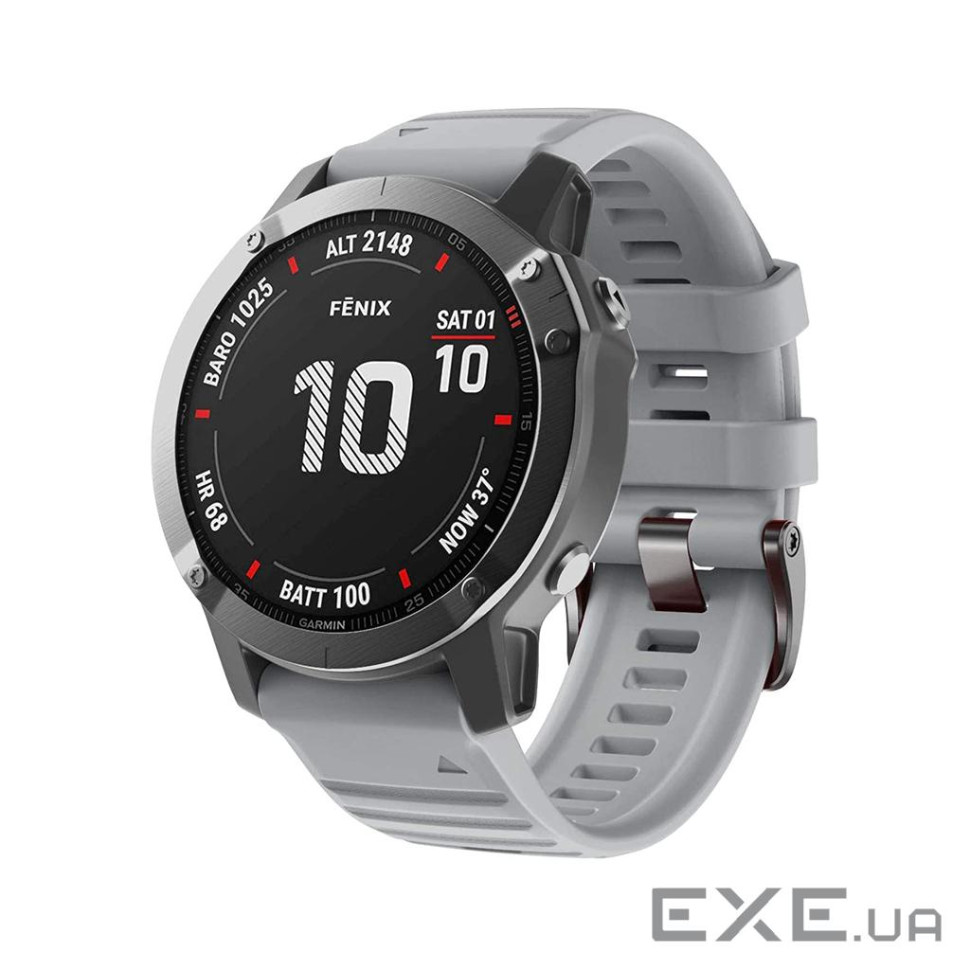 Ремінець для смарт-годинника Armorstandart Silicone 26mm для Garmin Fenix 5x/6x Grey (ARM60805)