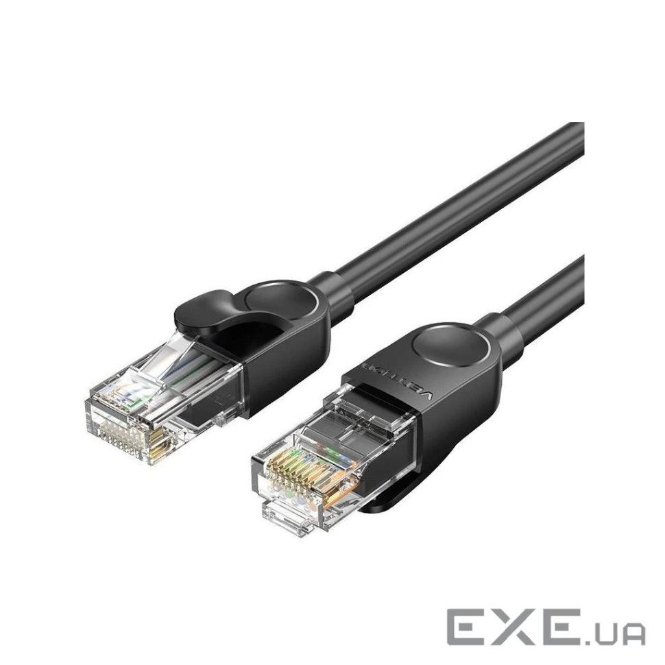 Патч-корд 3м, UTP cat 6 RJ-45 black Vention (IBNBI)