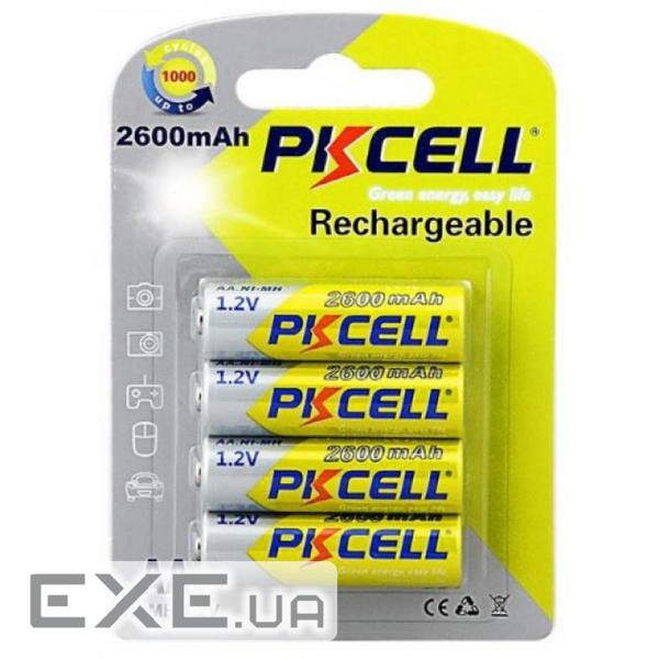 Акумулятор PkCell AA R6 NiMH 2600mAh * 4 (PC/AA2600-4B)