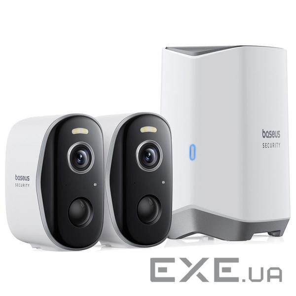 Набір камер Baseus 2K Security N1 Plus Outdoor (2pcs) white (S0TY002132)