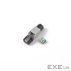 Конектор RJ-45 швидкого монтажу 8P8C UTP Cat-5 (розбірний, безінструментальний) сірий, цін (TY42364)